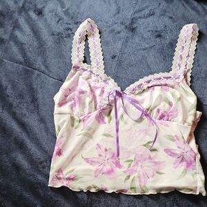 SHEIN Purple Floral Lace Camisole